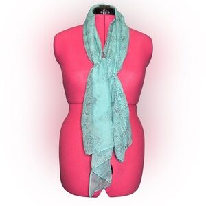 Elegant Aqua Scarf